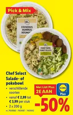 Lidl Chef Select Salade of pokebowl aanbieding