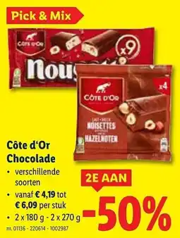Lidl Côte d'Or Chocolade aanbieding