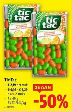 Lidl Tic Tac aanbieding