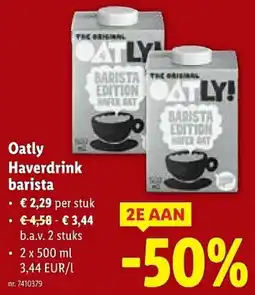 Lidl Oatly Haverdrink barista aanbieding