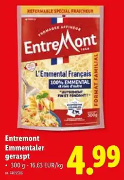 Lidl Entremont Emmentaler geraspt aanbieding