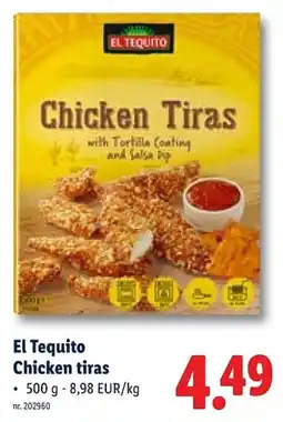 Lidl El Tequito Chicken tiras aanbieding