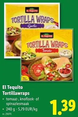 Lidl El Tequito Tortillawraps aanbieding