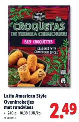 Lidl Latin American Style Ovenkroketjes met rundvlees aanbieding