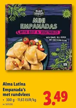 Lidl Alma Latina Empanada's met rundvlees aanbieding