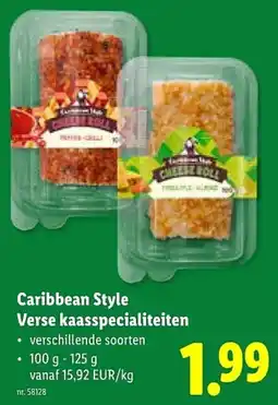 Lidl Caribbean Style Verse kaasspecialiteiten aanbieding