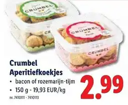 Lidl Crumbel Aperitiefkoekjes aanbieding