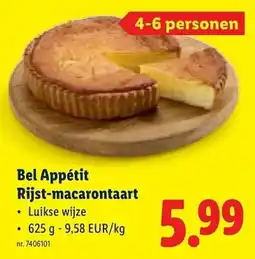 Lidl Bel Appétit Rijst-macarontaart aanbieding