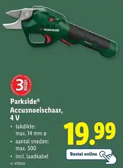 Lidl Parkside Accusnoeischaar, 4 V aanbieding