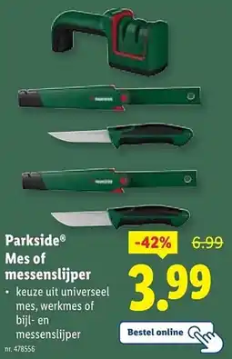 Lidl Parkside Mes of messenslijper aanbieding