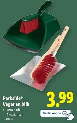 Lidl Parkside Veger en blik aanbieding