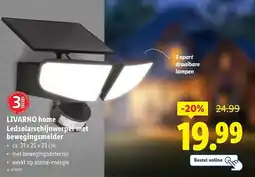 Lidl Livarno home ledsolarschijnwerper met bewegingsmelder aanbieding