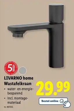 Lidl Livarno home wastafelkraan aanbieding