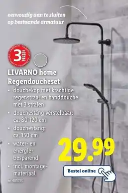Lidl Livarno home regendoucheset aanbieding
