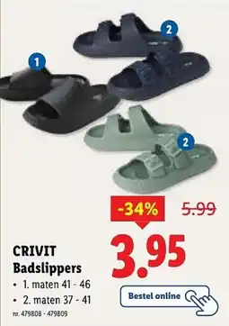 Lidl Crivit badslippers aanbieding