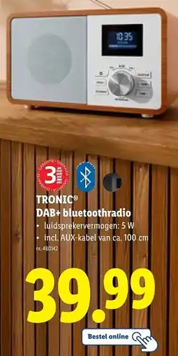 Lidl Tronic DAB+ bluetoothradio aanbieding