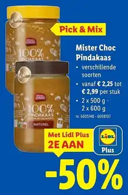 Lidl Mister Choc Pindakaas aanbieding