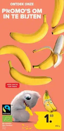 Carrefour Market Bio bananen Max Havelaar aanbieding