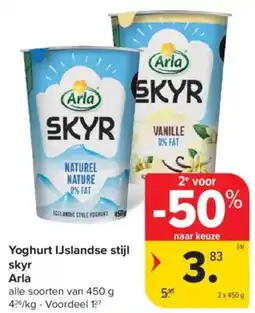 Carrefour Market Yoghurt IJslandse stijl skyr Arla aanbieding