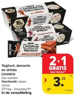 Carrefour Market Yoghurt, desserts en drinks Lindahls aanbieding