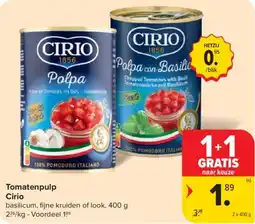 Carrefour Market Tomatenpulp Cirio aanbieding