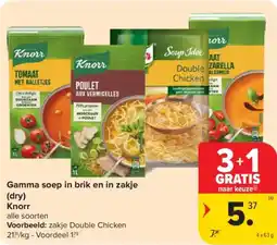 Carrefour Market Gamma soep in brik en in zakje (dry) Knorr aanbieding