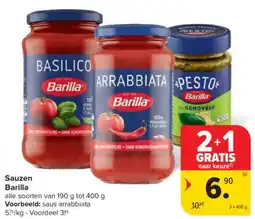 Carrefour Market Sauzen Barilla aanbieding
