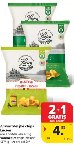 Carrefour Market Ambachtelijke chips Lucien aanbieding