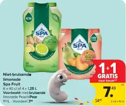 Carrefour Market Niet-bruisende limonade Spa Fruit aanbieding