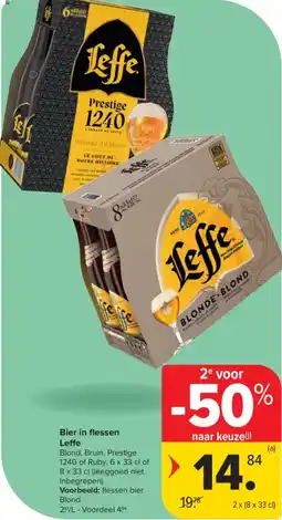 Carrefour Market Bier in flessen Leffe aanbieding