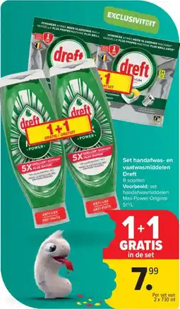Carrefour Market Set handafwas en vaatwasmiddelen Dreft aanbieding