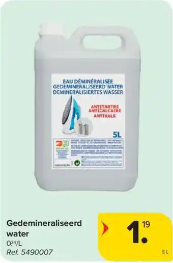 Carrefour Market Gedemineraliseerd water aanbieding