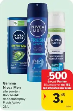Carrefour Market Gamma Nivea Men aanbieding