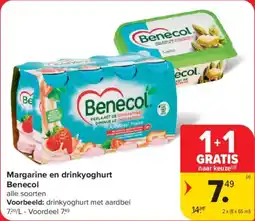 Carrefour Market Margarine en drinkyoghurt Benecol aanbieding