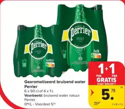 Carrefour Market Gearomatiseerd bruisend water Perrier aanbieding