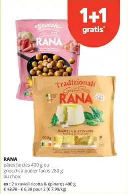 Spar Rana pâtes farcies ou gnocchi à poêler farcis aanbieding