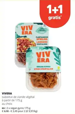Spar Vivera substitut de viande végétal aanbieding