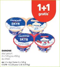 Spar Danone skyr yaourt aanbieding