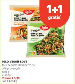 Spar Iglo veggie love aanbieding