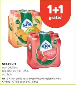 Spar Spa fruit non pétillant aanbieding