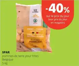 Spar Spar pommes de terre pour frites belgique aanbieding