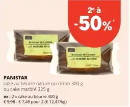 Spar Panistar cake au beurre nature ou citron ou cake marbré aanbieding