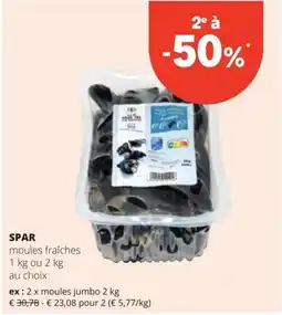 Spar Spar moules fraîches aanbieding