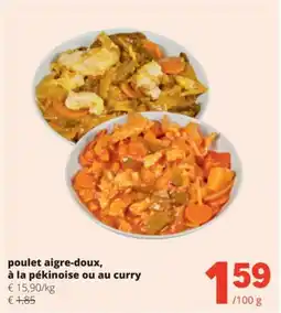 Spar Poulet aigre-doux, à la pékinoise ou au curry aanbieding