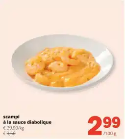 Spar Scampi à la sauce diabolique aanbieding