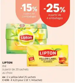 Spar Lipton thé aanbieding