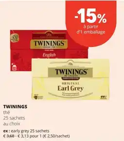 Spar Twinings thé aanbieding