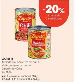 Spar Zapetti aanbieding