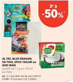 Spar Al fez, blue dragon, so thai, spice tailor ou suzi wan aanbieding