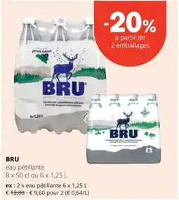 Spar Bru eau pétillante aanbieding